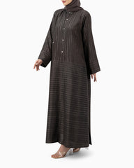 Abaya | Metallic Pinstripe