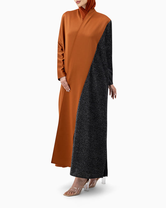 Abaya | Orange and Black