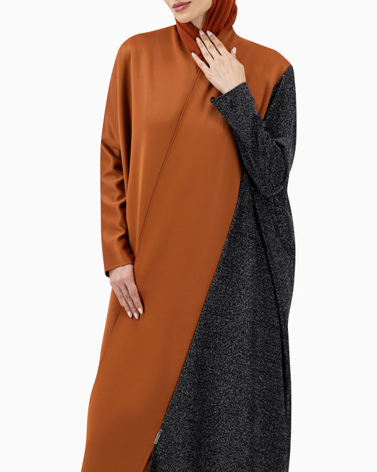 Abaya | Orange and Black