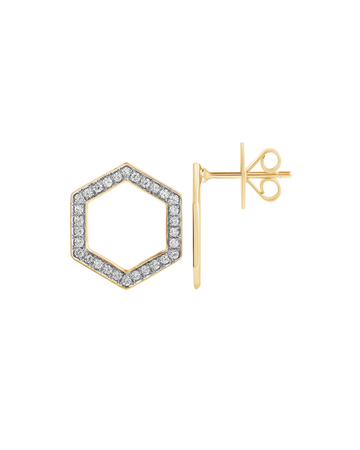 Single Hexagon Earring