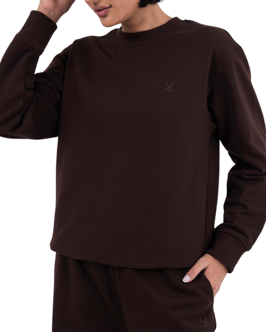 Oversized Sweater Unisex Dark Cocoa