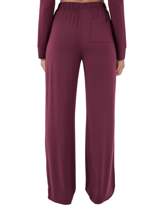 Women Sleep Pant Dark Burgundy