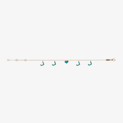 OULA - 18K Gold & Enamel Letter Anklet