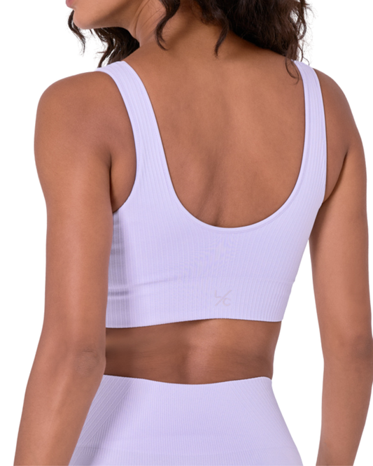 Seamless Rib Bra Lilac Thistle