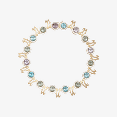 TAIM - 18K Gold, Blue Topaz, Amethyst & Peridot 