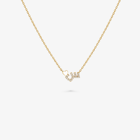 TINY BLING - 18K Gold & Diamonds Letter Necklace