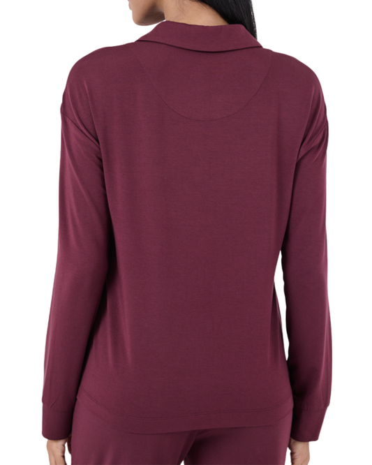 Women Sleep Shirt Dark Burgundy