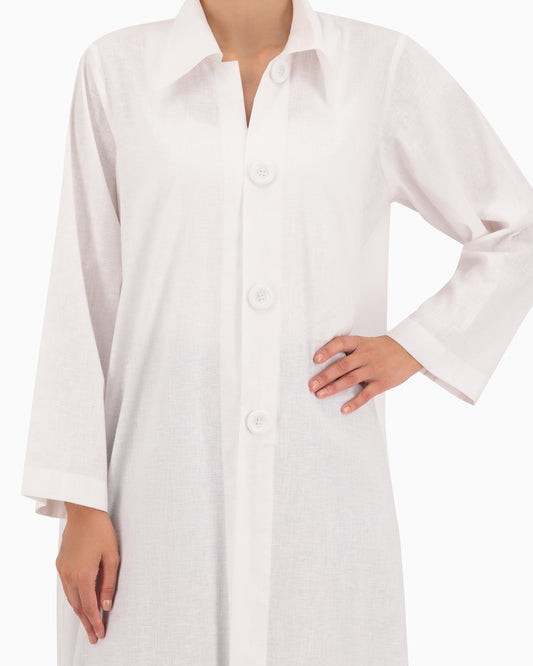 White Linen Long Shirt