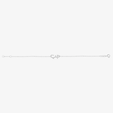 HOBB — 18K Gold & Baguette Diamond “Love” Bracelet