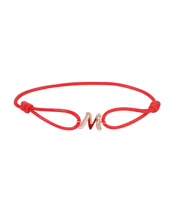 Retro Diamond Bracelet Letter M