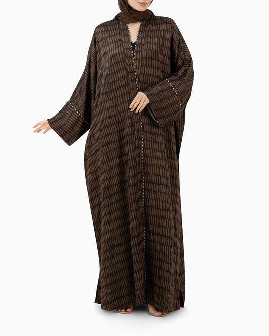 Myra Dark Brown Abaya