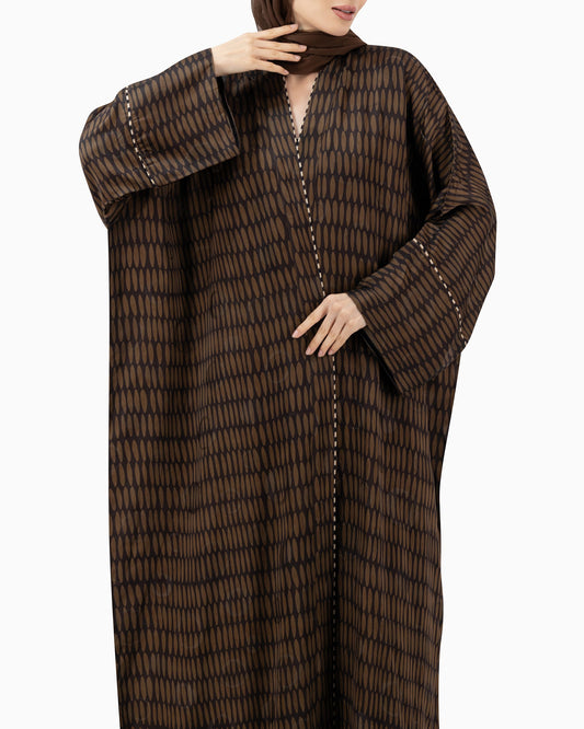 Myra Dark Brown Abaya