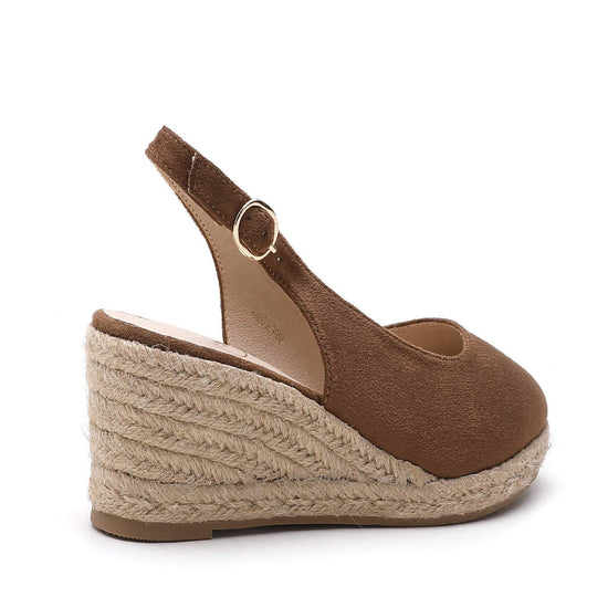 Model wears Victoria Tobacco Espadrille