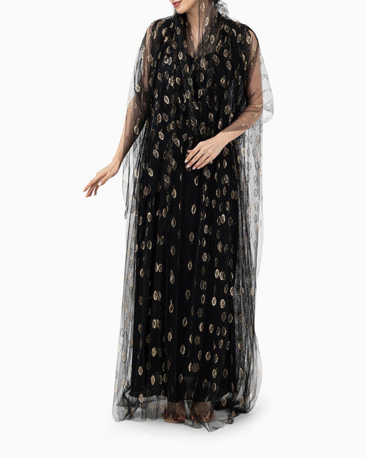 Wedding Abaya | Black Circle