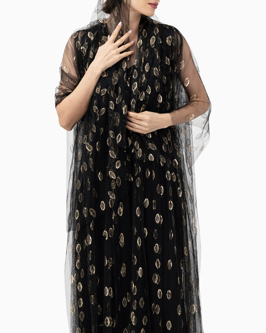 Wedding Abaya | Black Circle