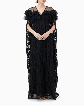 Wedding Abaya | Black Cape