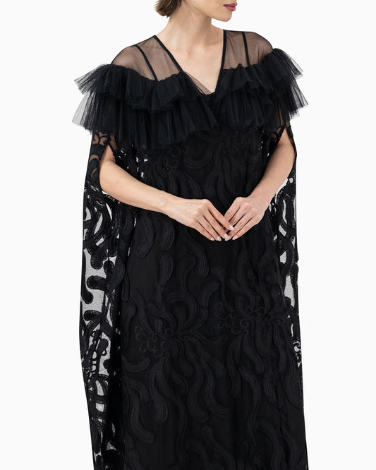 Wedding Abaya | Black Cape