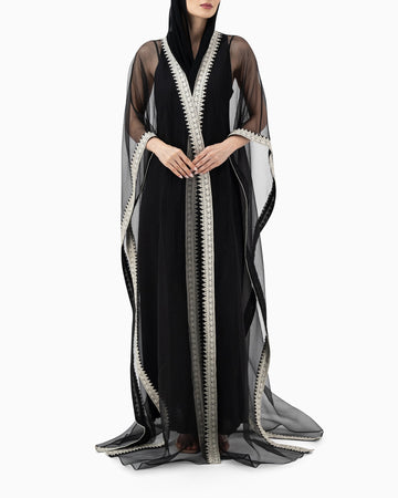 Wedding Abaya | Black and Silver