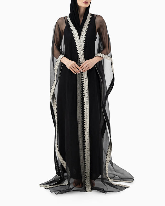 Wedding Abaya | Black and Silver