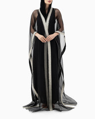 Wedding Abaya | Black and Silver