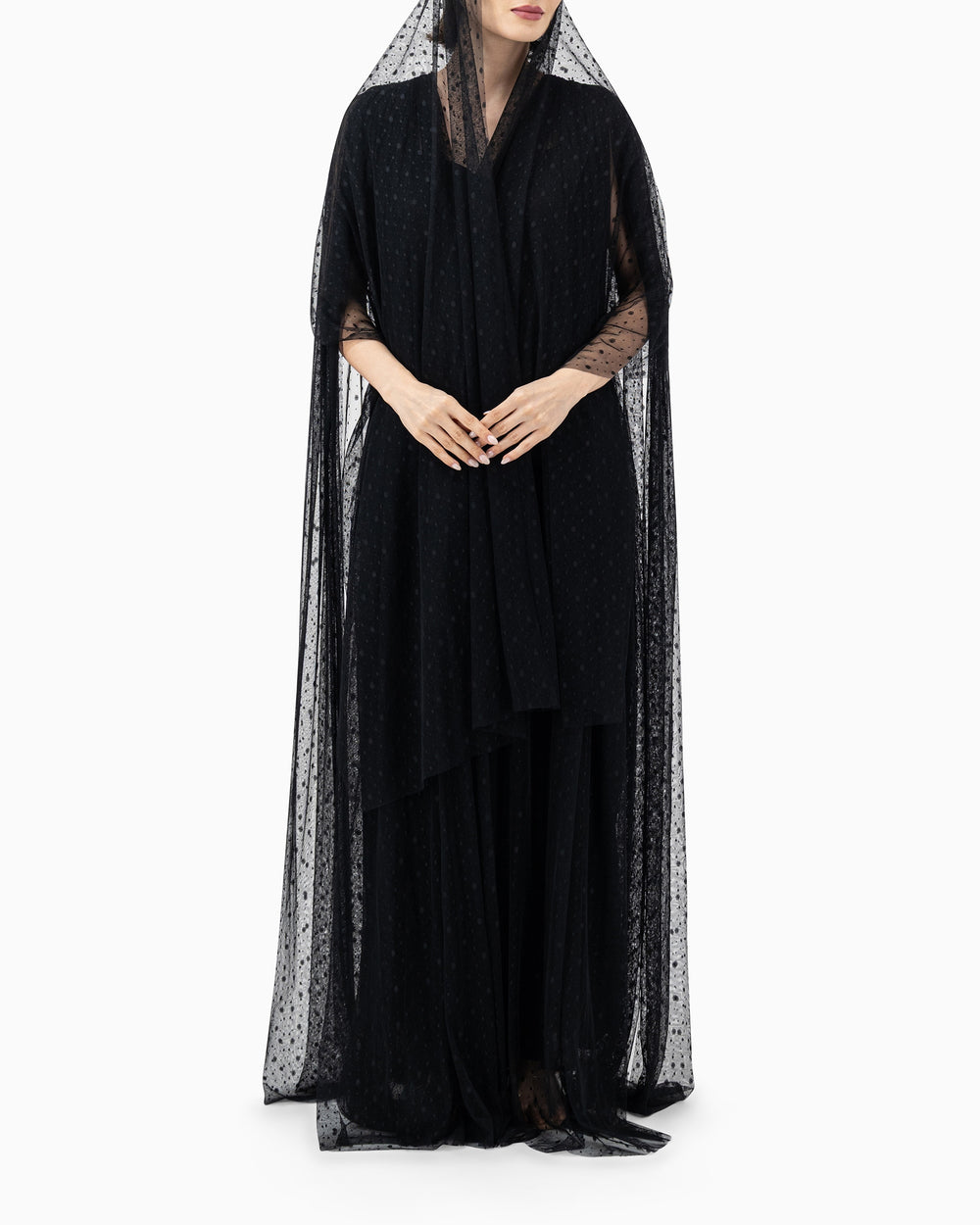 Wedding Abaya | Black Dot