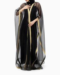 Wedding Abaya | Black and Gold