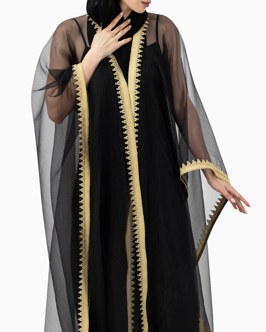 Wedding Abaya | Black and Gold