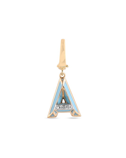 Letter A | Sky Blue Charm