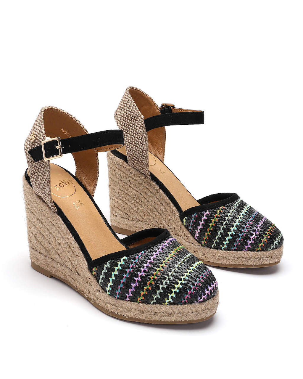 Model wears Joy Black Espadrille