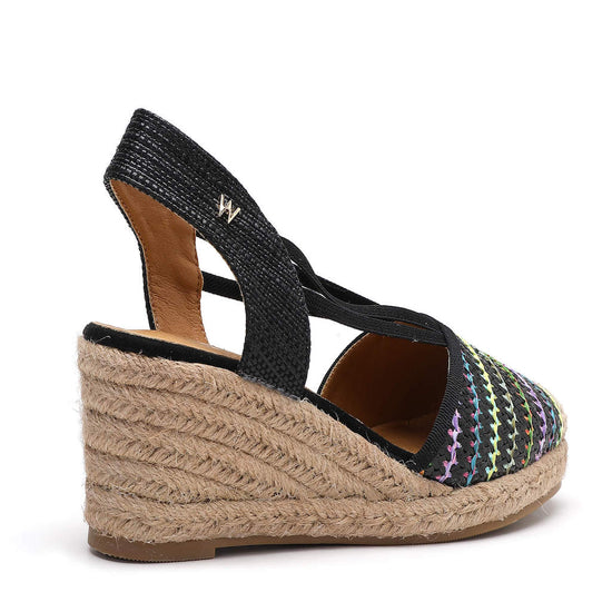 Model wears Emily Black Espadrille