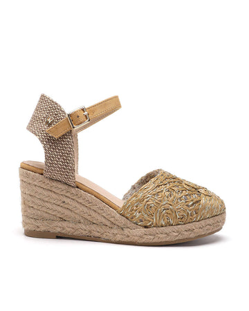 Model wears Kelly Tan Espadrille