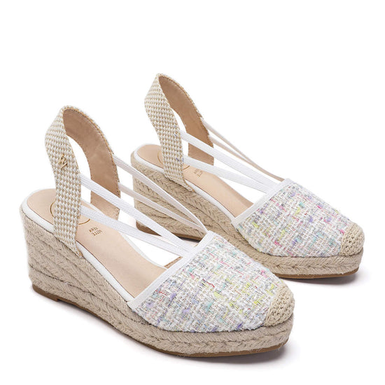 Model wears Emily Colorful Espadrille