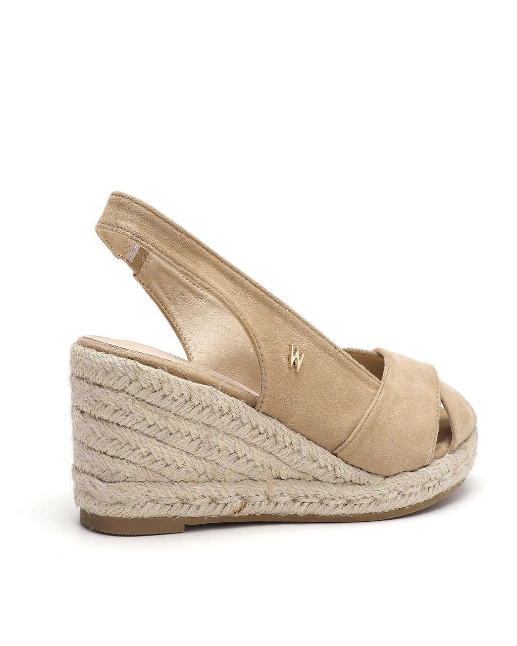 Model wears Zoey Taupe Espadrille