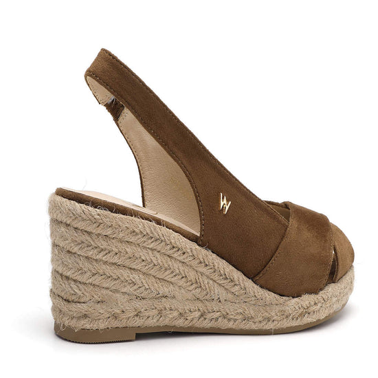 Model wears Zoey Tobacco Espadrille