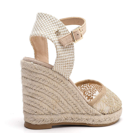 Model wears Joy Beige Espadrille