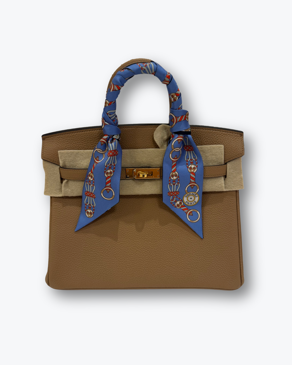 Brand New Birkin 25 in Chai Togo Calfskin with Gold Hardware