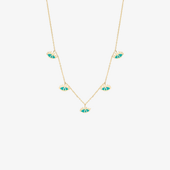 YA EIN - 18K Gold & Enamel Evil Eye Necklace