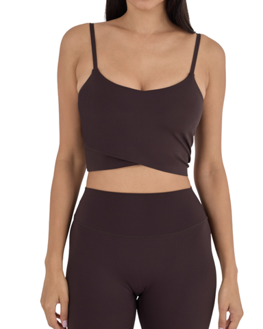 Wrap Cami Top Dark Cocoa