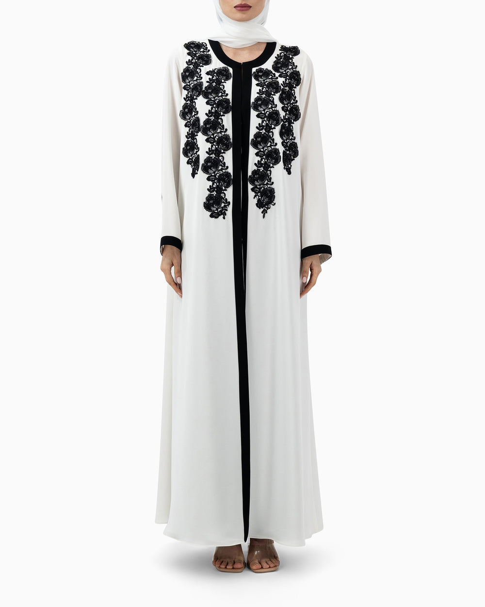 Abaya | White Two Tone