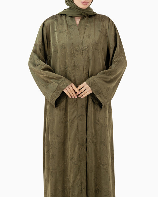 Brass Lux Green Abaya