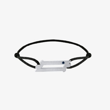 SILVER - Fabric Letter Bracelet (Kayan)
