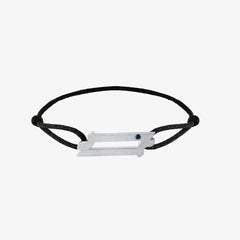 SILVER - Fabric Letter Bracelet (Kayan)
