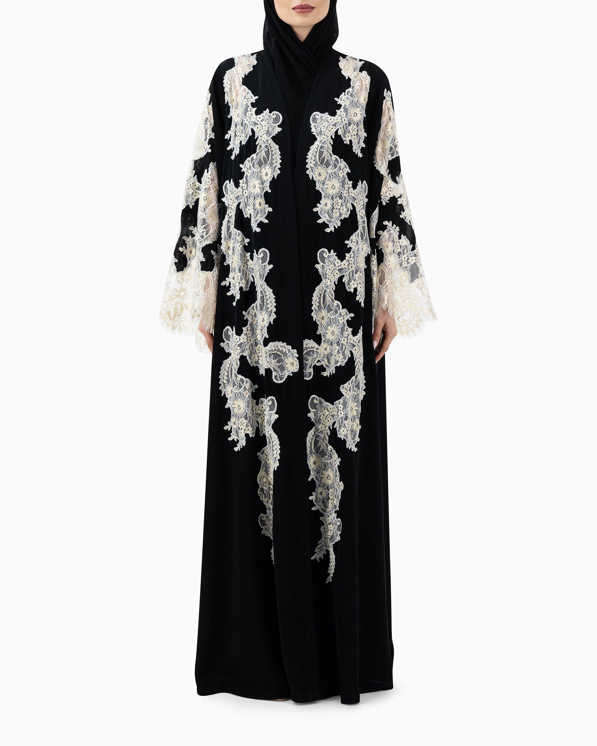 Abaya | Black with Lace – Elevenish