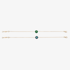 OULA - 18K Gold & Enamel Letter Bracelet Double Sided