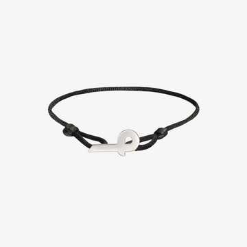 SILVER - Fabric Letter Bracelet
