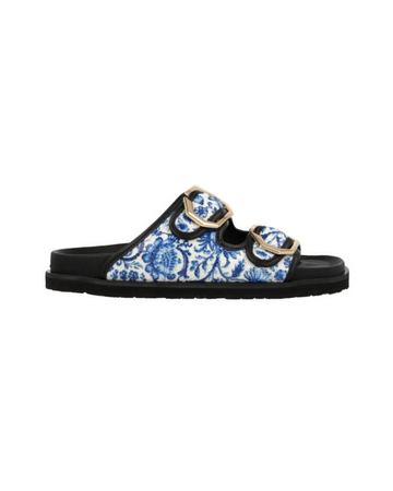 Model wears Galia Vegan Tile Blue