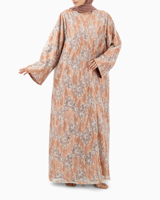 Dantail Abaya| Peach