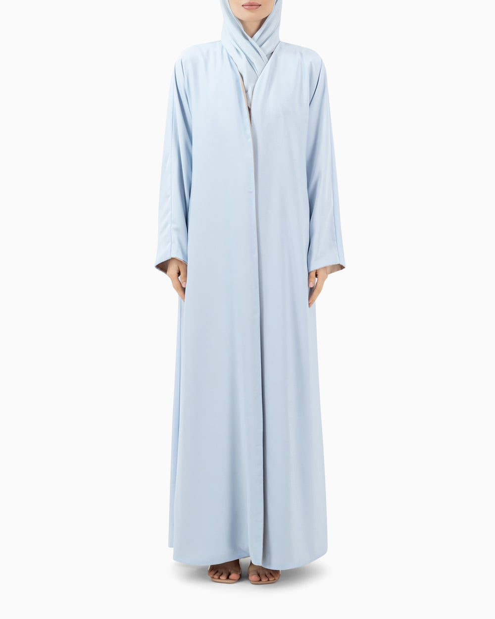 Reversible Abaya | Light Blue and Beige