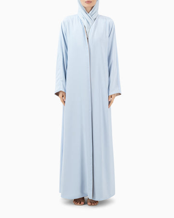 Reversible Abaya | Light Blue and Beige