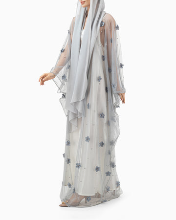 Grey Wedding Abaya